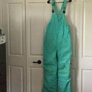 Lands' End teal insulated snowsuit